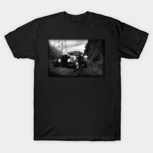 1929 Ford Model A, Hot Rod, black white T-Shirt